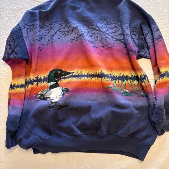 Vintage Sunset Scene Crewneck Sweater - Picture 3 of 4